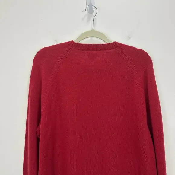 J.Crew Supersoft Lambswool Blend Crewneck Sweater Red Classic Mens XL NWT - Picture 10 of 11